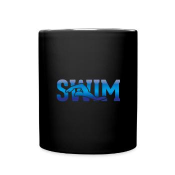 Schwimmer Schwimmen Schwimmsport Sportler Geschenk - Tasse einfarbig - Schwarz - Vorne