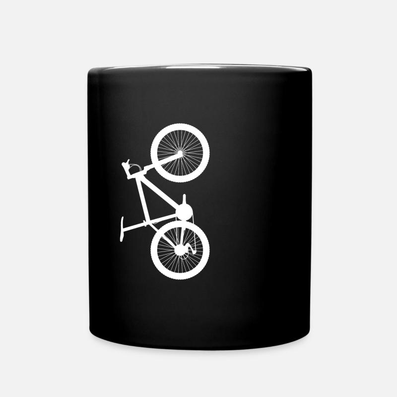 Fahrrad vertikal - Tasse einfarbig - Schwarz