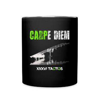 Karpfenangler Karpfenangeln Geschenk Rodpod - Tasse einfarbig - Schwarz - Vorne