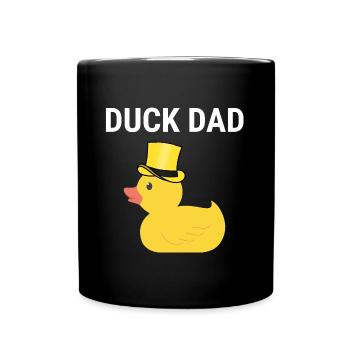 Duck Dad Cute Rubber Duck Lover Gift T-shirt - Full Colour Mug - black - Front