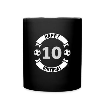 10 Geburtstag / 10 Jahre / Geburtstagsgeschenk 10 - Tasse einfarbig - Schwarz - Vorne