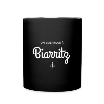 On embarque à Biarritz - Mug uni - noir - Devant