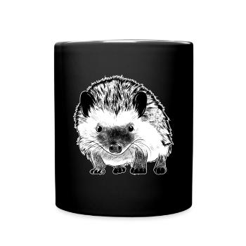 Igel Waldtier - Tasse einfarbig - Schwarz - Vorne