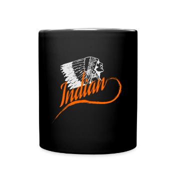 Indien - Mug uni - noir - Devant