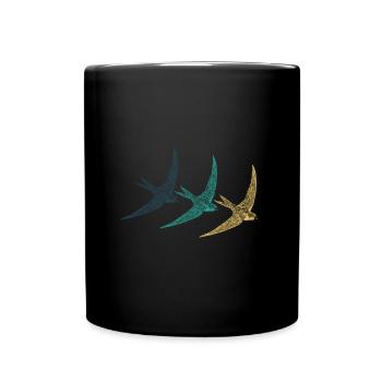 Vogel Heimische Vögel Singvogel Schwalbe Geschenk - Tasse einfarbig - Schwarz - Vorne