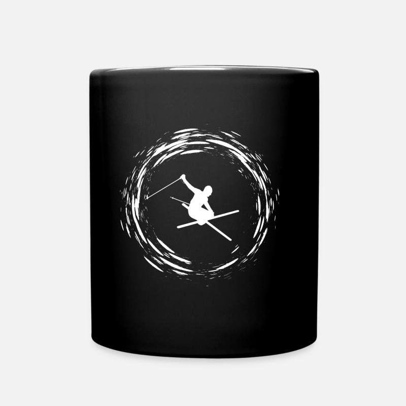 Skifahren - Tasse einfarbig - Schwarz