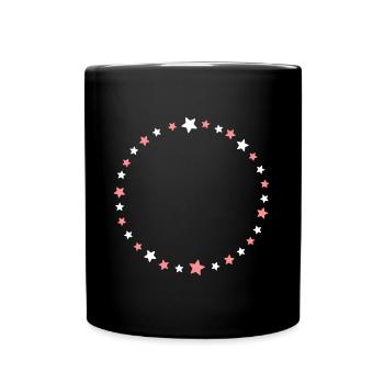 Circle of stars - Full Colour Mug - black - Front