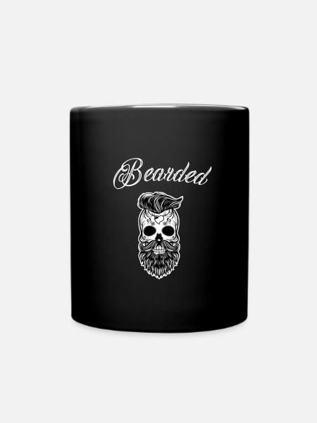Crâne barbu crâne élégant barbu - Mug uni - noir