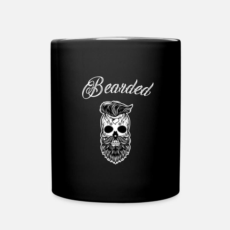 Crâne barbu crâne élégant barbu - Mug uni - noir