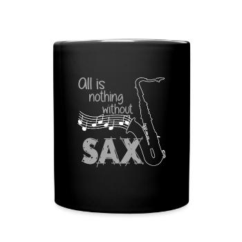 J'aime sax | J'adore le saxophone - Mug uni - noir - Devant