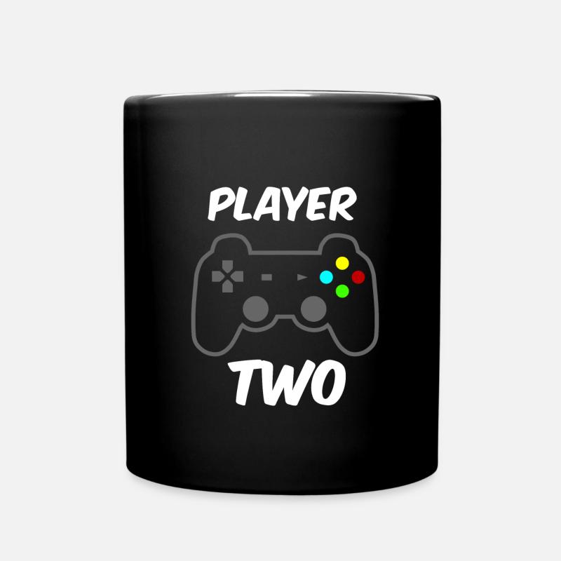 Player ONE - Player TWO Partner Look - Full Colour Mug - black