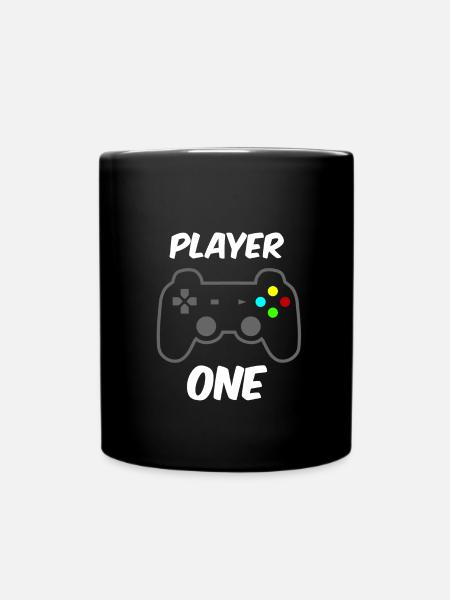 Player ONE - Player TWO Partnerlook - Tasse einfarbig - Schwarz