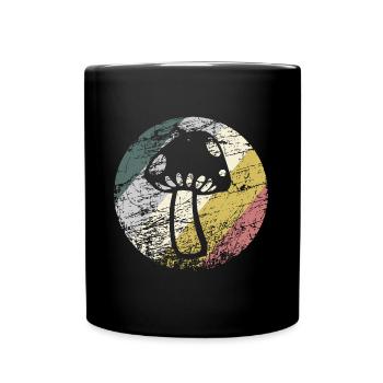 Pilz - Tasse einfarbig - Schwarz - Vorne