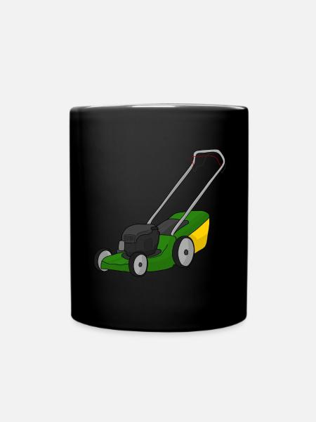 Rasenmäher - Tasse einfarbig - Schwarz