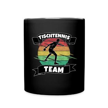 Tischtennis Team - Tasse einfarbig - Schwarz - Vorne