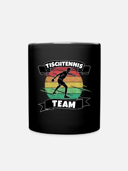 Tischtennis Team - Tasse einfarbig - Schwarz