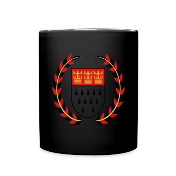 Köln, liebe deine Stadt - Tasse einfarbig - Schwarz - Vorne