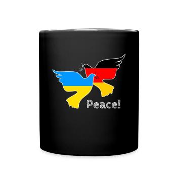 Ukraine - Tasse einfarbig - Schwarz - Vorne