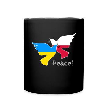 Ukraine - Tasse einfarbig - Schwarz - Vorne
