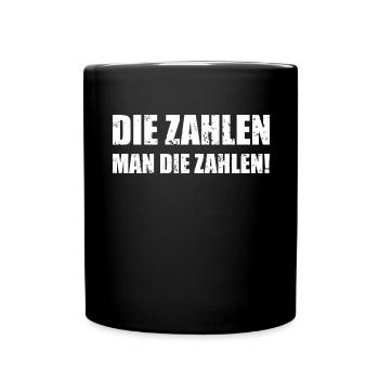 Die Zahlen - Tasse einfarbig - Schwarz - Vorne
