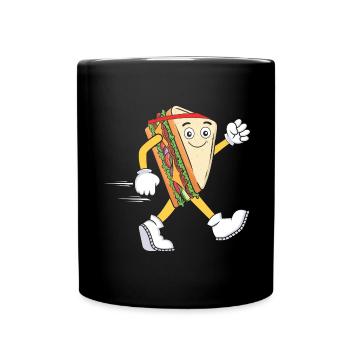 Fun Bread Sandwich Cardio Running Runners - Full Colour Mug - black - Front