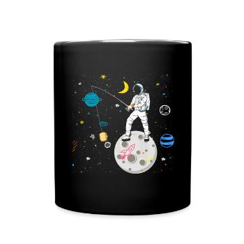 Sandwich Fishing Fisherman Fishing Angler Bread - Full Colour Mug - black - Front
