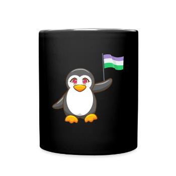 Antarctique Animal Gay Pride Pingouin Genderqueer LGBT - Mug uni - noir - Devant