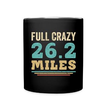 26.2 Meilen Marathon - Marathonläufer - Tasse einfarbig - Schwarz - Vorne
