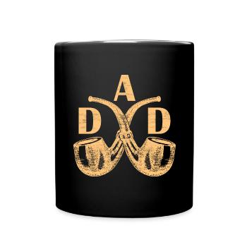 Dad Pfeifenraucher für die besten Väter - Tasse einfarbig - Schwarz - Vorne