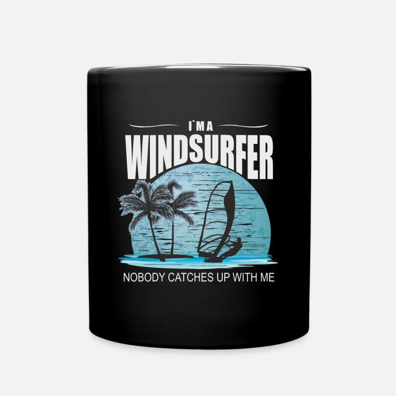 I`m a Windsurfer Windsurfen Windsurfing Kitesurfen - Tasse einfarbig - Schwarz