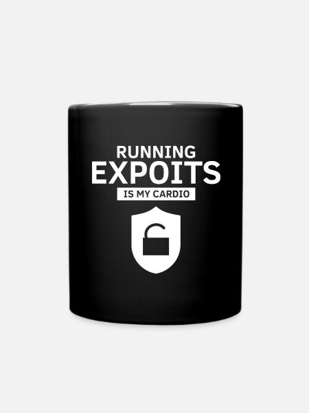 Conception de la cybersécurité pour les pirates informatiques et la cybersécurité - Mug uni - noir