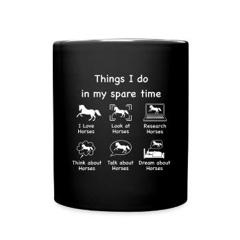 Amateurs de chevaux (blanc) - Mug uni - noir - Devant