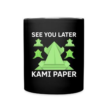 Conception d'origami japonais et origami kirigami - Mug uni - noir - Devant