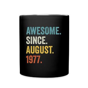 45 Years Old Awesome Since August 1977 45th - Full Colour Mug - black - Front