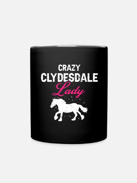 Clydesdale Design for Clydesdale Riders - Full Colour Mug - black