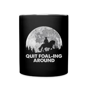 Cydesdale Rider and Draft Horse Designs - Full Colour Mug - black - Front