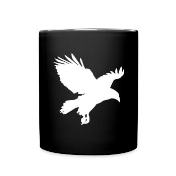 American Eagle Adler USA Star we - Tasse einfarbig - Schwarz - Vorne