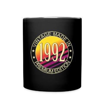 Anniversaire né en 1992 Vintage Premium Edition - Mug uni - noir - Devant