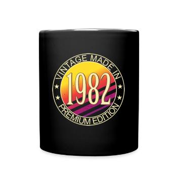 Anniversaire né en 1982 Vintage Premium Edition - Mug uni - noir - Devant