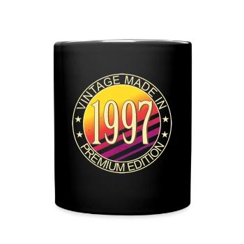 Anniversaire né en 1997 Vintage Premium Edition - Mug uni - noir - Devant