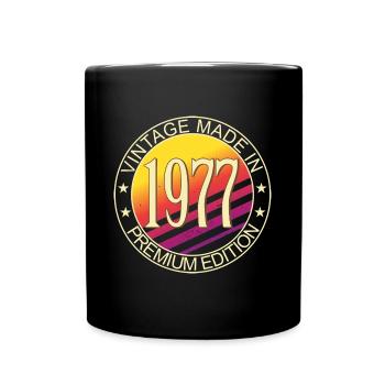 Anniversaire né en 1977 Vintage Premium Edition - Mug uni - noir - Devant