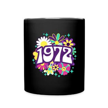 Groovy and Vintage 1972 50 Years Anniversary - Full Colour Mug - black - Front