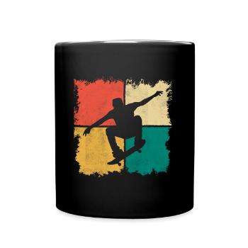 Skateboarding Tricks Skater Stunt Skateboard - Tasse einfarbig - Schwarz - Vorne
