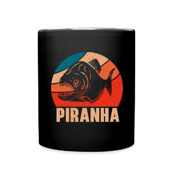 Piranha Collector Aquarist Aquaristics Fish Keeping - Full Colour Mug - black - Front