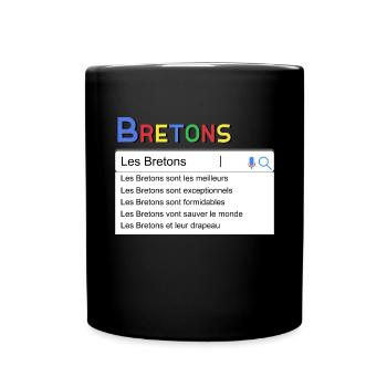 Bretons Idée Cadeau Humour Bretagne - Mug uni - noir - Devant