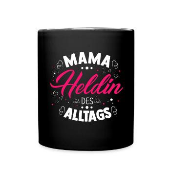 Mama Geschenkidee - Tasse einfarbig - Schwarz - Vorne