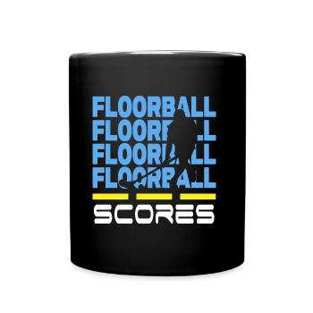 Joueur de floorball bandy-score - Mug uni - noir - Devant