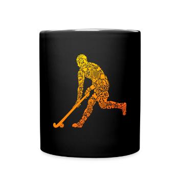 Conception de joueur de hockey sur gazon Joueur de hockey Hockey - Mug uni - noir - Devant
