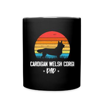 Cardigan Welsh Corgi - Tasse einfarbig - Schwarz - Vorne