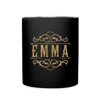 Emma gold - Full Colour Mug - black - Front